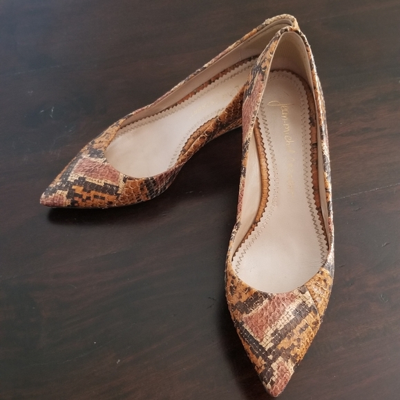 JEAN-MICHEL CAZABAT Animal Print Leather Wedge - Brown- Size EU 37/US 6 - Picture 7 of 7